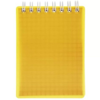 Блокнот А7 пласт.обл.  80л "Line neon. Желтый" гребень, кл.