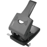 Дырокол deVENTE  65 лист, пластик, линейка, чёрный