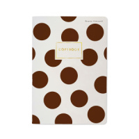 Записная книжка А5  40л. картон, мягк.пер. "Brown polka dot" кл.