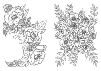 Книжка-раскраска 205*285мм  16стр."Цветочные фантазии", от 7лет
