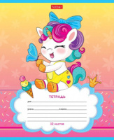 Тетрадь А5 12л косая лин. Hatber "Пони_Единорожки" 5диз.в спайке, белизна 98%
