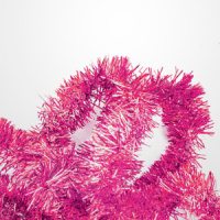 Мишура "Сверкающая ёлка" розовая 2м, d=7см