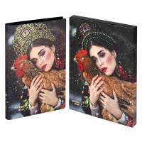 Ежедневник недат. А5 120л. кожзам, мягк.пер. "#Маргарита Карева. Золотой петушок" ляссе