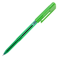 Ручка шар. Deli Arrow  синяя, 0,7мм, прозрачный корпус ассорти