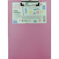 Клипборд А4, Pastel розовый, пластик 2 мм