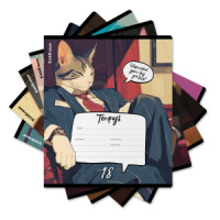 Тетрадь А5 18л кл. Erich Krause "Cat Boss" MIX-PACK