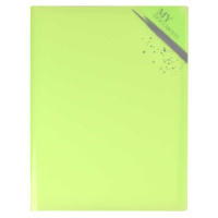 Папка файл А4   6лист 0,20мм, Зеленый, с держателем для уголков, печать фольгой