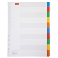 Разделители для тетрадей на кольцах А4 10л. картон Hatber "Цветовой"