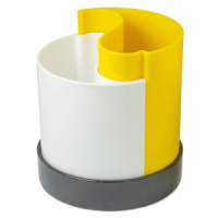 Подставка наст. "Harmony" 9*8,5см , пластиковая,  2 секции, желтая