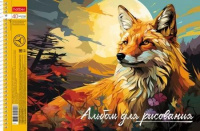 Альбом А4 40л гребень "Дикий мир России" пл. 100 гр/м, тисн., перфорация, 4диз.в блоке