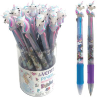 Ручка шар. многоцв. 3-х цветная, 0,7мм, ассорти Unicorn"