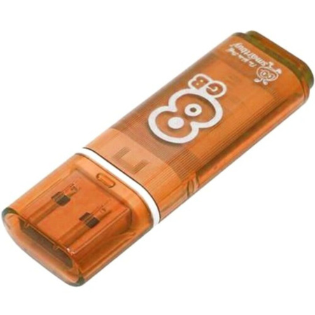 Флеш-драйв  8 GB USB Smartbuy Glossy series Orange