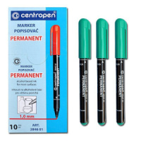 Маркер перманентный 1,0мм, зеленый