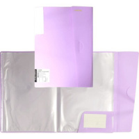 Папка файл А4  20лист 0,50мм, А3 с клапаном , пастель сиреневая