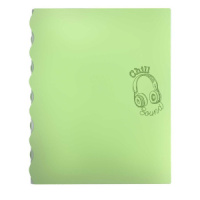 Папка уголок 4-х уровн. А4 "Наушники", пластик