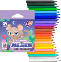 Мелки восковые ЛУЧ Мини 24цв, шестигран., 8*90мм