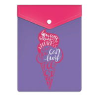 Конверт на кнопке  с рисунком 158*114мм, Мороженое