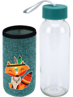 Бутылка для воды 300мл "Смайл" в чехле, лиса