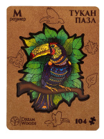 Пазлы фигурные 72 элемента 250*210мм  "Тукан"