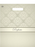 Пакет 37*30см (90мк) с вырубной ручкой "Перфекто Бежевое серебро" ПВД
