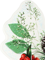 Витражная наклейка 20*20см  "Зимние снегири" силикон