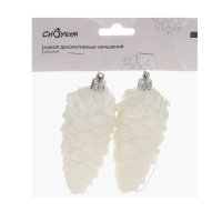 Набор подвесных украшений   2шт, 4,5см "Шишки" пластик