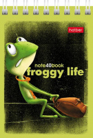 Блокнот А7  40л гребень "Лягух Кир" кл.