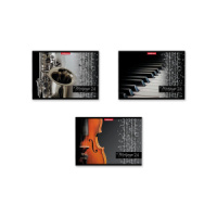 Тетрадь для нот А5, 24л. "Мелодия", горизонтальная