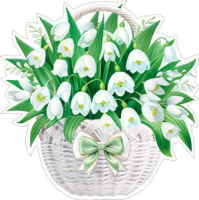 Украшение  26*26см "Подснежники"