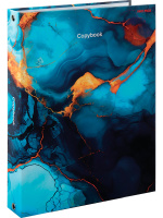 Тетрадь  А5 160л кл. на кольцах Проф-Пресс "Мрамор в синих оттенках" белизна 100%