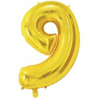 Шар фольга 26" ЦИФРА 9  26" Gold