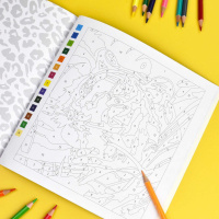 Раскраска "Картины по номерам. Животные" 225*225мм, 32стр.