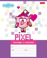 Тетрадь А5 12л лин. Hatber "Смешарики" 5 диз.в блоке, белизна 100%