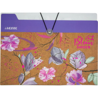 Папка  8 отд. на резин. А4 Bloom Garden, тиснение фольгой