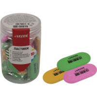 Ластик deVENTE "Ellipse" 62*28*9мм, синт. каучук, овалный цветной в пласт. банке