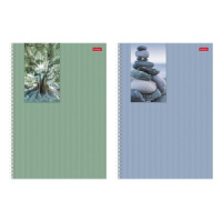 Тетрадь А4  80л кл. гребень Hatber "Прикосновение к природе" перф.на отрыв, цв.срез, мат.лам., 2диз.
