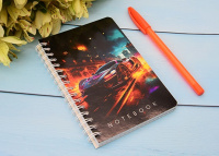 Блокнот А6  80л гребень "Супер авто" кл.