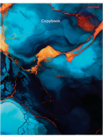 Тетрадь  А5 160л кл. на кольцах Проф-Пресс "Мрамор в синих оттенках" белизна 100%