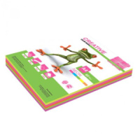 Бумага А4 цветная 100л (5цв. по 20л.) Микс НЕОН,  радуга