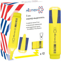 Текстовыделитель "Attomex" 1-5мм  плоский, желтый