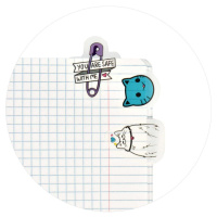 Закладки с липким краем (35*35,25*25,35*30,30*15мм)  8 цв, по 20л. "Манга" пластиковые