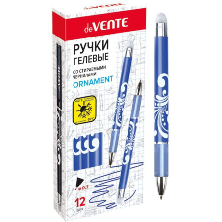 Ручка - шпион "deVENTE.Орнамент" гелевая, синяя, 0,7мм, со стираемыми термочернилами