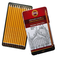 Набор карандашей 12 шт. "1500 Graphic", 5B-5H, заточен., метал. пенал