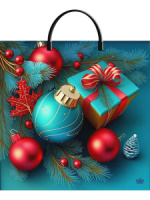 Пакет 36*37см (100мк) с пластиковой ручкой "Шарики NEO" ПВД