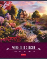 Тетрадь А5  96л кл. Hatber "Дивный сад" мат.лам., тисн., бел.100%