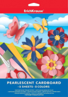 Картон цв. перламутровый А4  5цв  5лист. "Erich Krause"