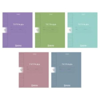 Тетрадь А5 12л лин. Hatber  пласт.обл. "Color Set" 5диз.в блоке