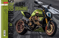 Альбом А4 32л гребень "Мото"  пл. 100 гр/м