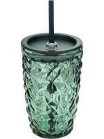 Стакан с трубочкой 420мл "Необыкновенный", стекло