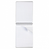 Блокнот А6 пласт.обл.  80л "Velvet. Черный" гребень, кл.